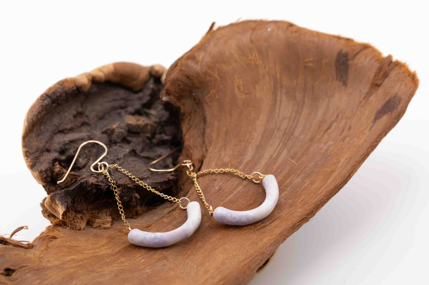 Guatemalan Lilac Jade Dangle Earrings