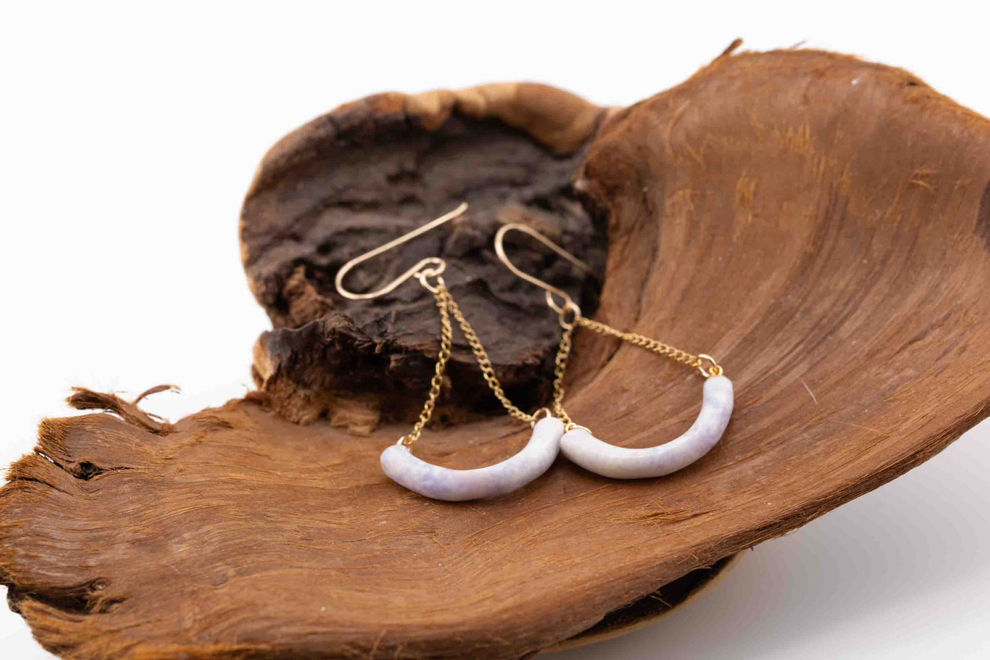 Guatemalan Lilac Jade Dangle Earrings