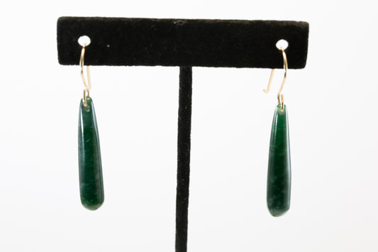 Imperial Green Guatemalan Teardrop Dangle Earrings