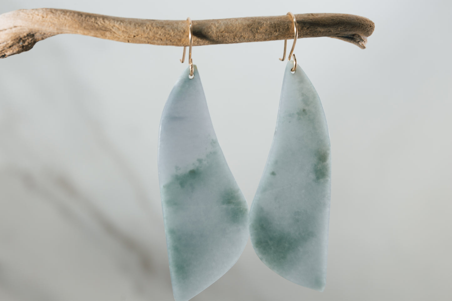 Handmade Guatemalan Light Blue Wing Dangle Earrings