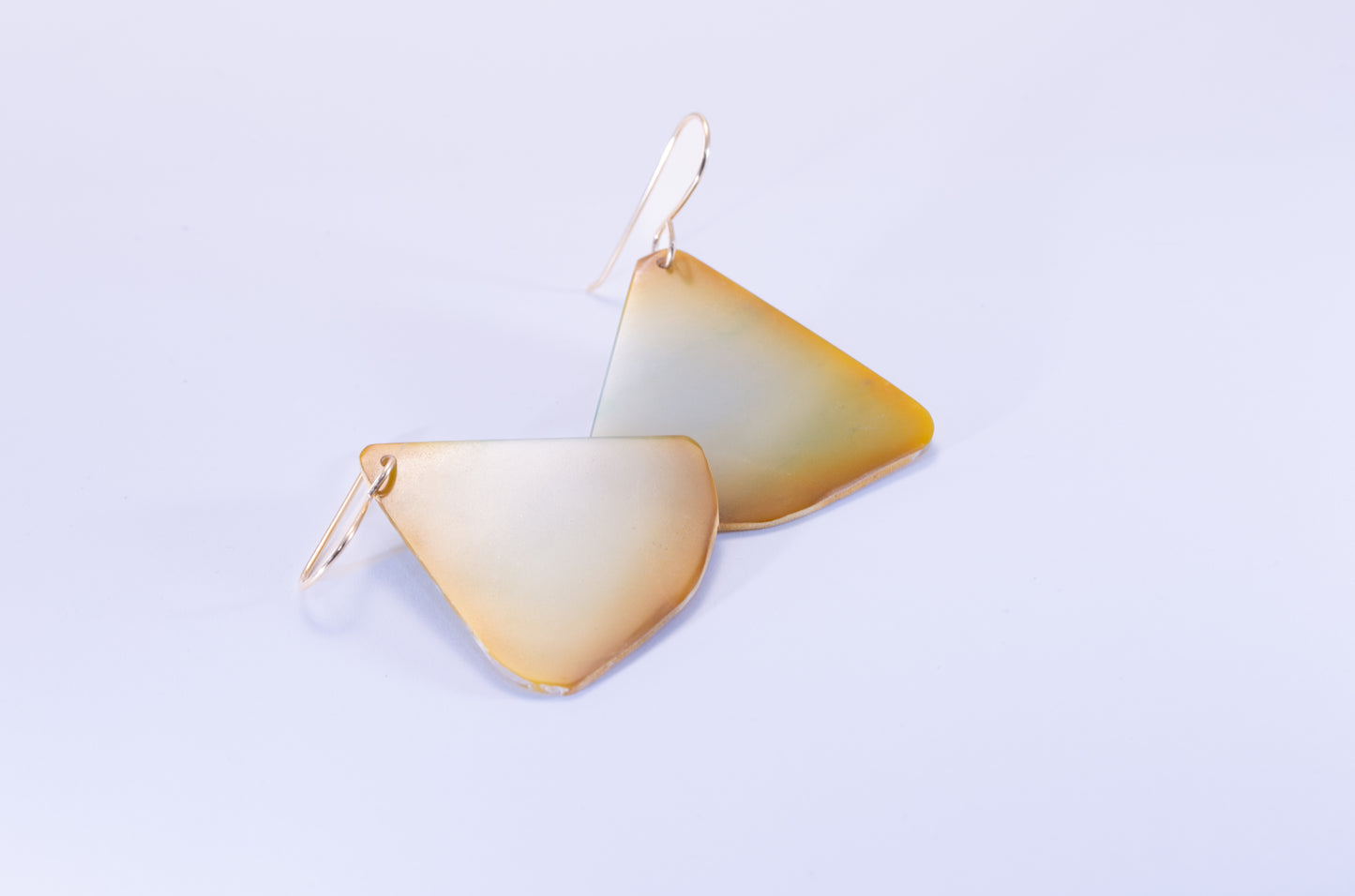 Handcrafted Guatemalan Jadeite Earrings – Blue and Orange Artisan Gemstone Dangles