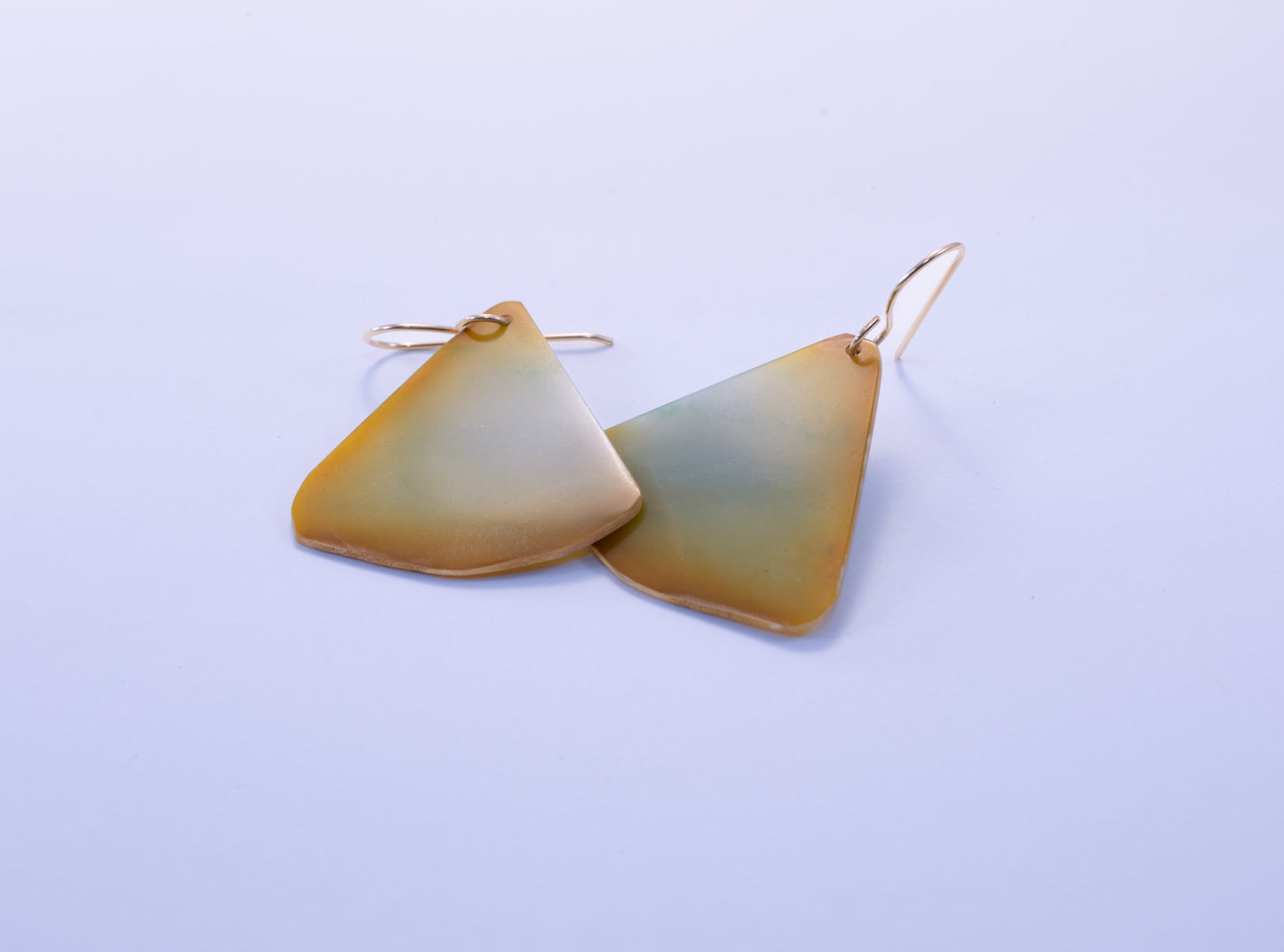 Handcrafted Guatemalan Jadeite Earrings – Blue and Orange Artisan Gemstone Dangles