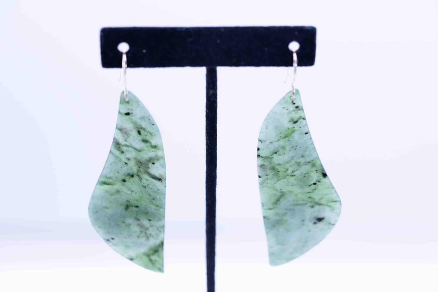 WA Green Butterfly Pattern Dangle Earrings