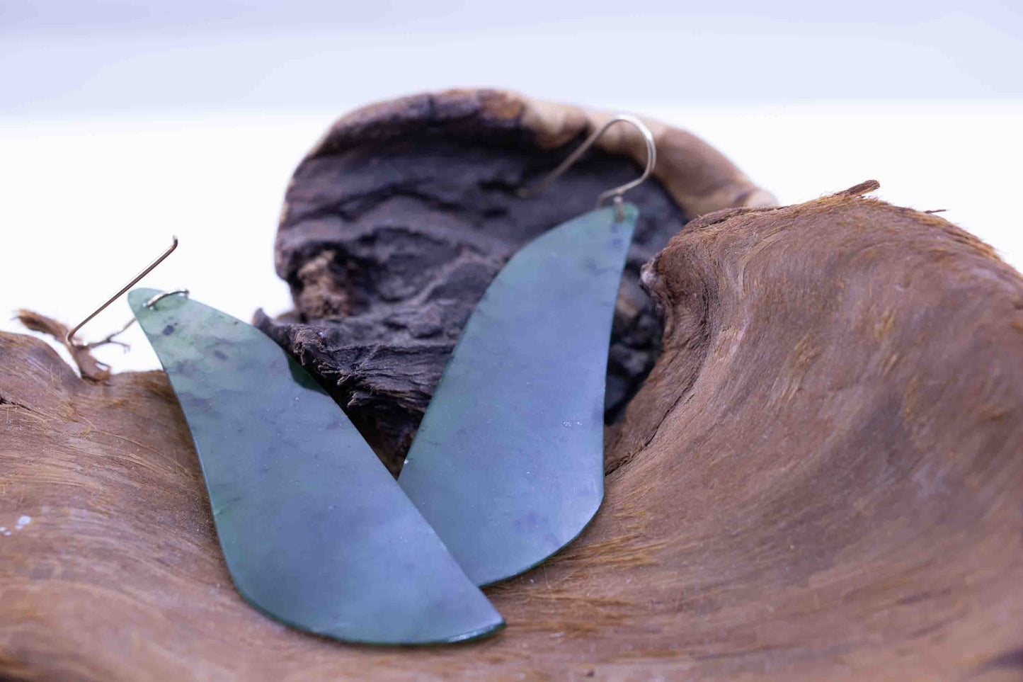 WA Green Butterfly Pattern Dangle Earrings