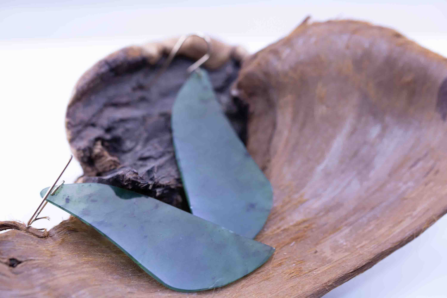 WA Green Butterfly Pattern Dangle Earrings