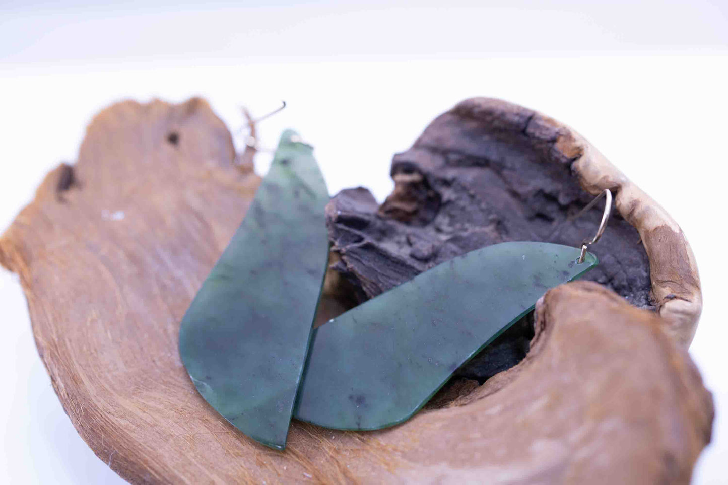 WA Green Butterfly Pattern Dangle Earrings