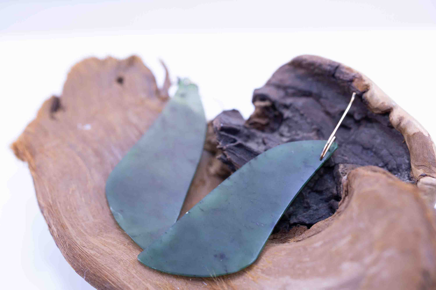 WA Green Butterfly Pattern Dangle Earrings