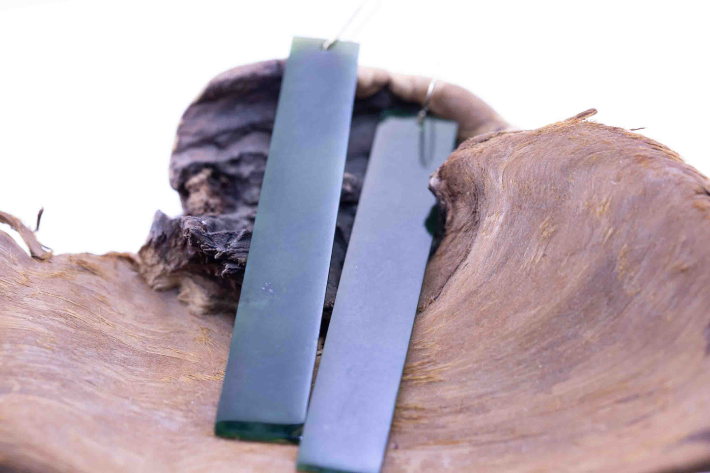 Washington Green Rectangle Dangle Earrings