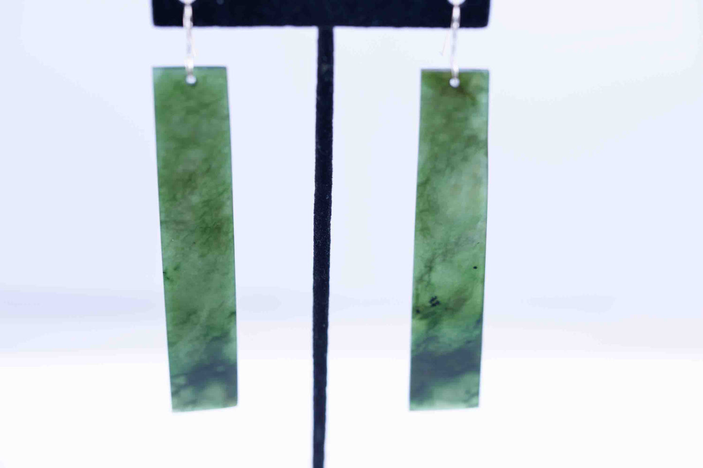 Washington Green Rectangle Dangle Earrings