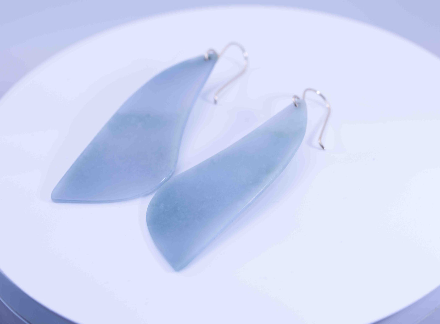 Handmade Guatemalan Light Blue Wing Dangle Earrings