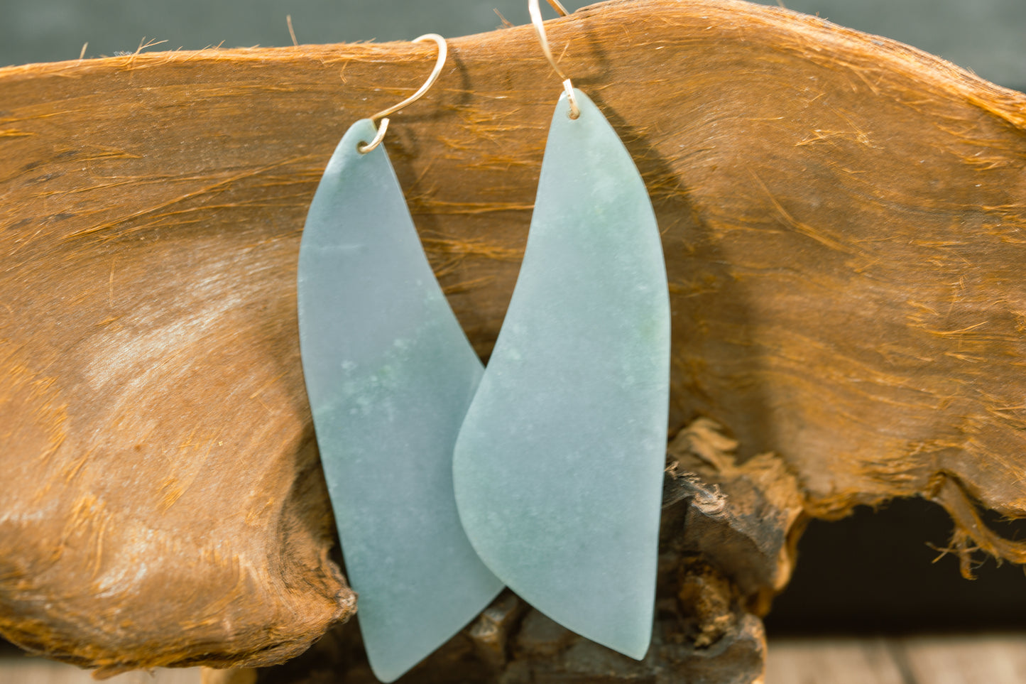 Handmade Guatemalan Light Blue Wing Dangle Earrings