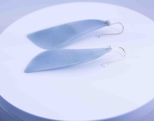 Handmade Guatemalan Light Blue Wing Dangle Earrings