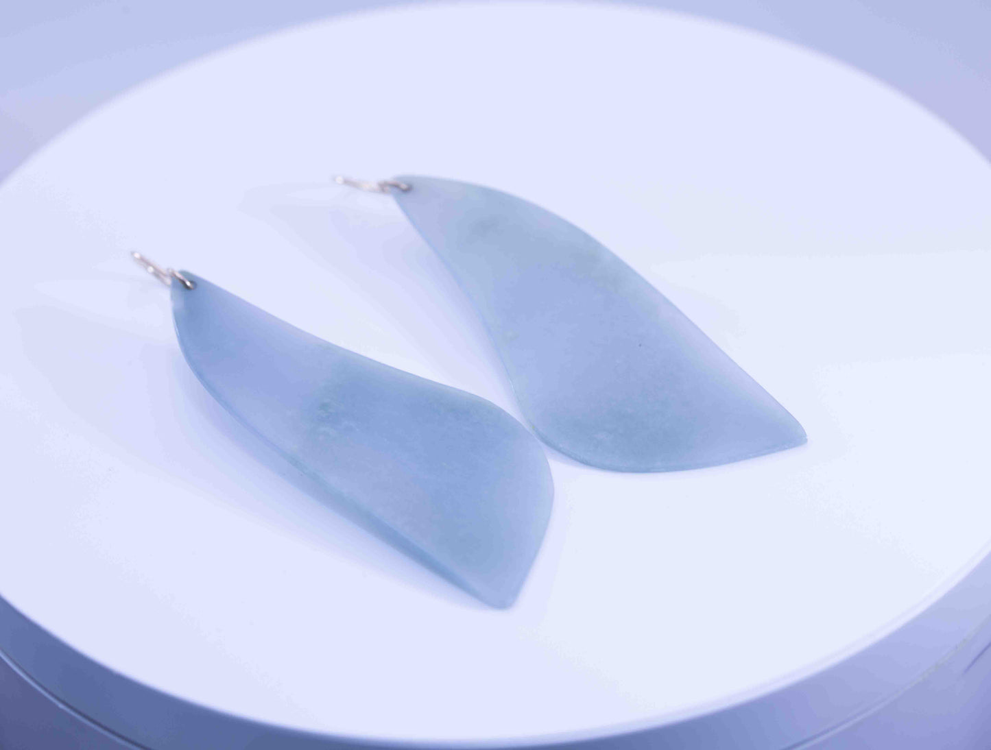 Handmade Guatemalan Light Blue Wing Dangle Earrings