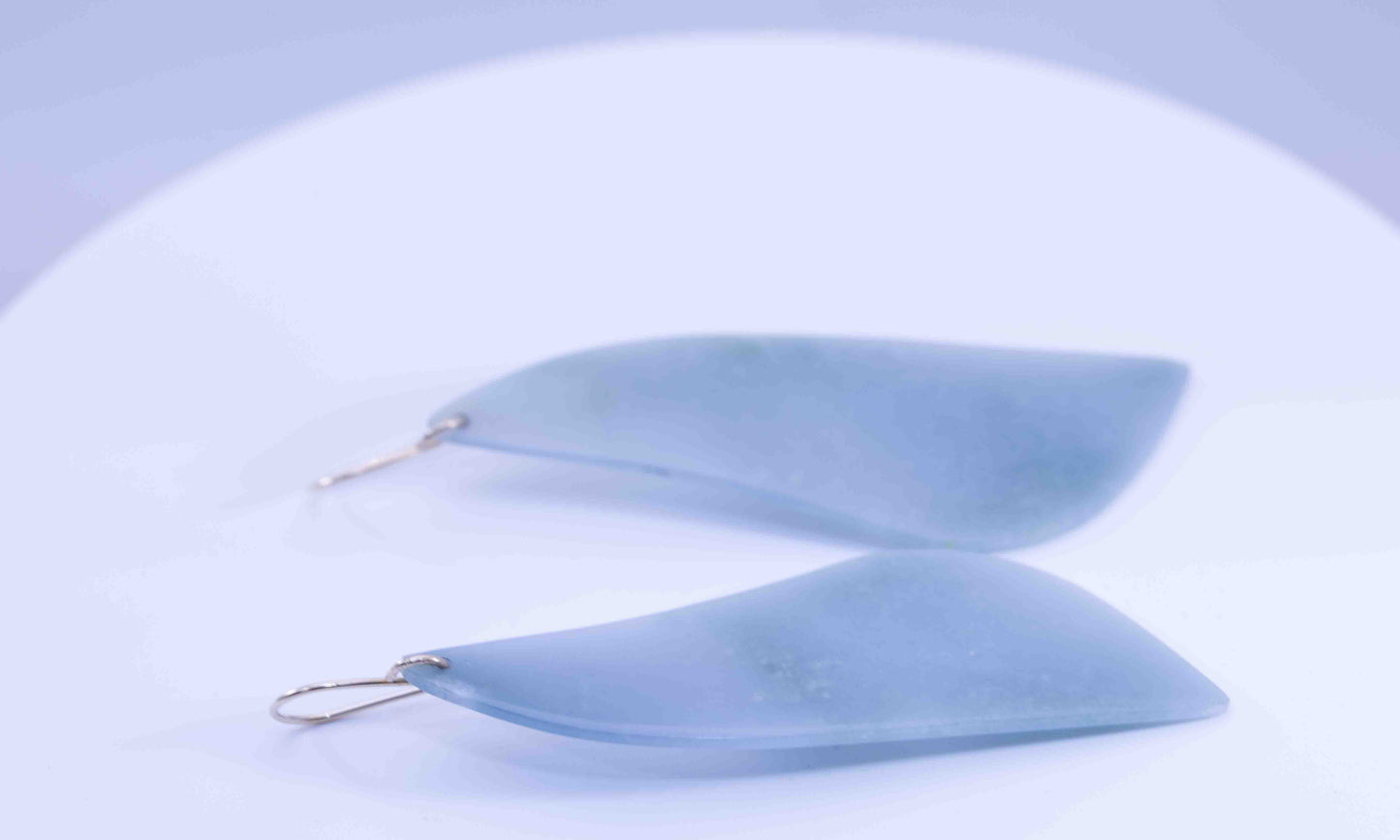 Handmade Guatemalan Light Blue Wing Dangle Earrings