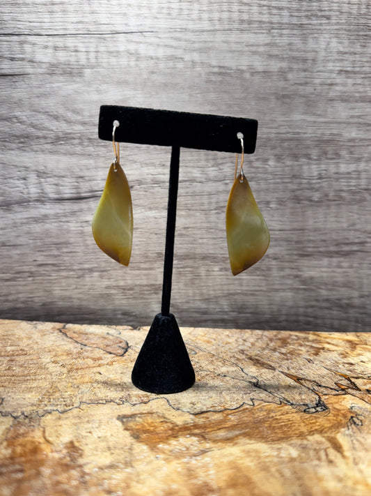 Orange Guatemalan Dangle Earrings