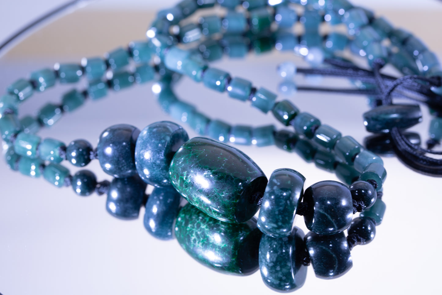 Handcrafted Maw Sit Sit Bead Pendant with Guatemalan Jade Beads on Durable Paracord