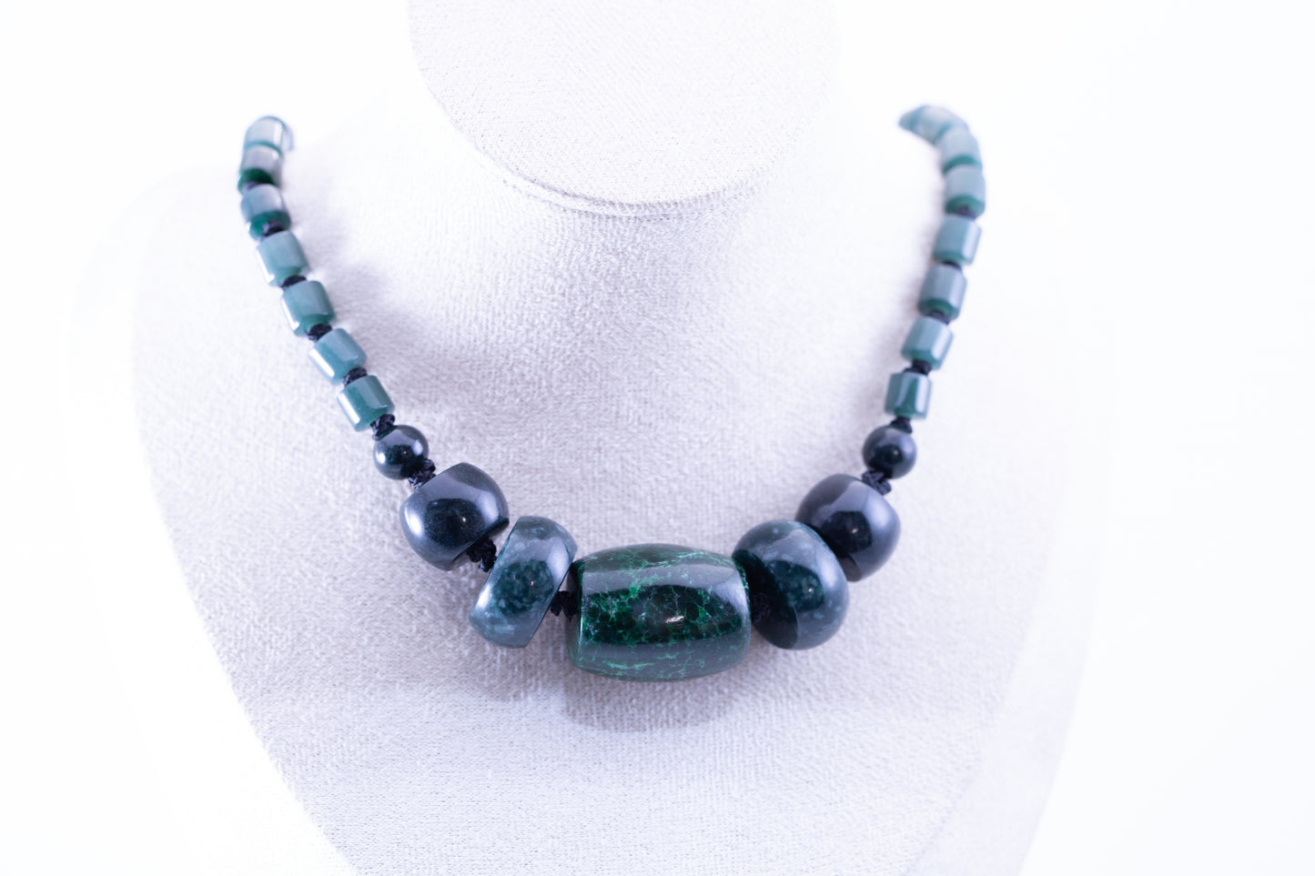 Handcrafted Maw Sit Sit Bead Pendant with Guatemalan Jade Beads on Durable Paracord