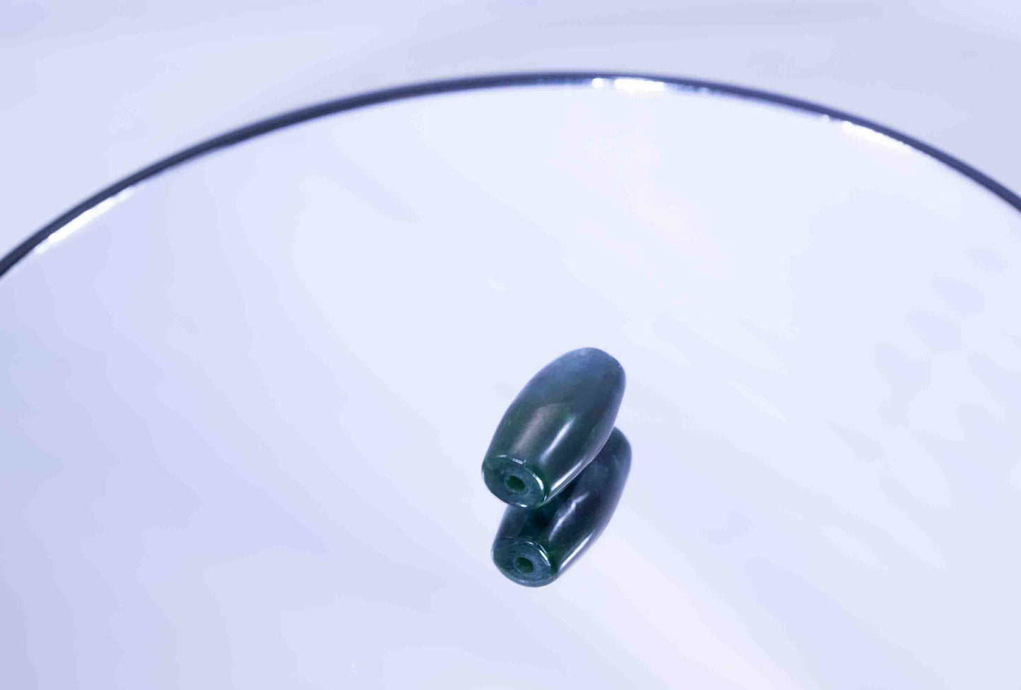 Dark Green Washington Nephrite Barrel Bead – Darrington Sourced