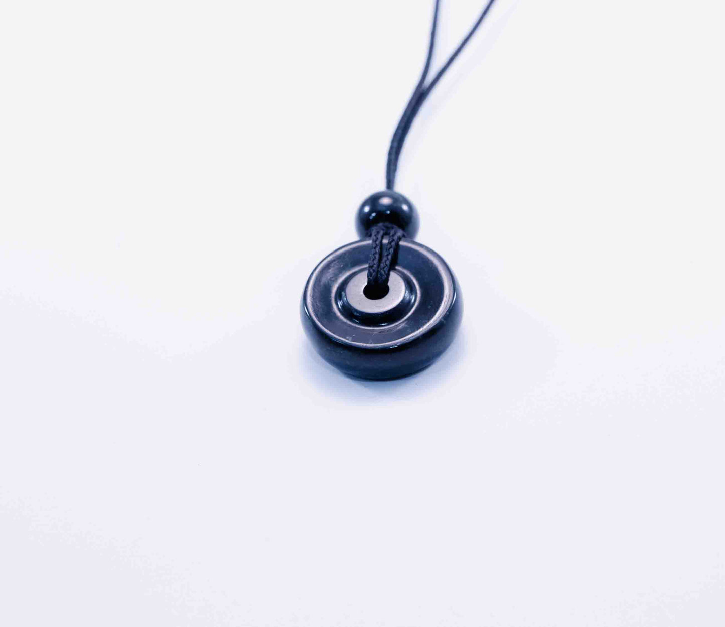 Guatemalan Avocado Jadeite Bi-Disc Pendant with Handmade Accent Beads – Adjustable Cord