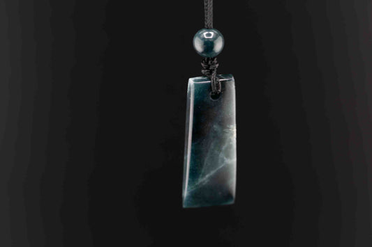 Guatemalan Blue Olmec Jade Toki Pendant Hand Cut Blue Jade Necklace OOAK