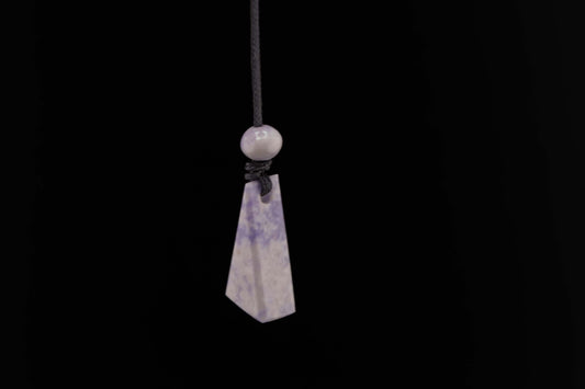 Beautiful hand-cut Guatemalan Lilac Jade Right Triangle Pendant