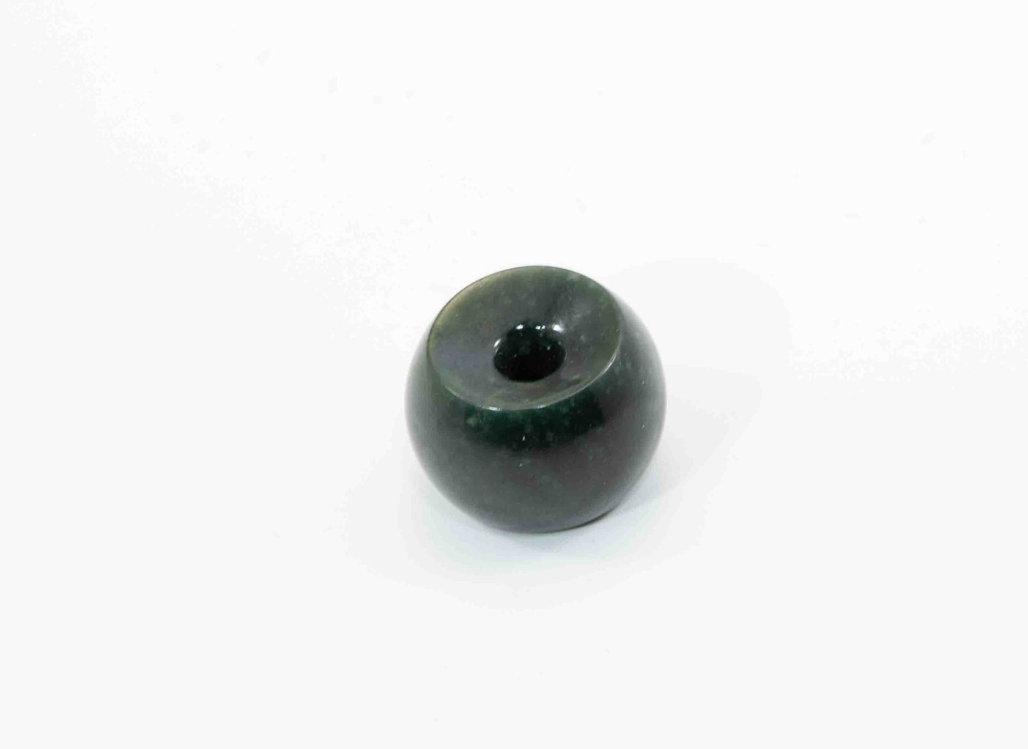 Dark Green Guatemalan Jadeite Rondelle Bead
