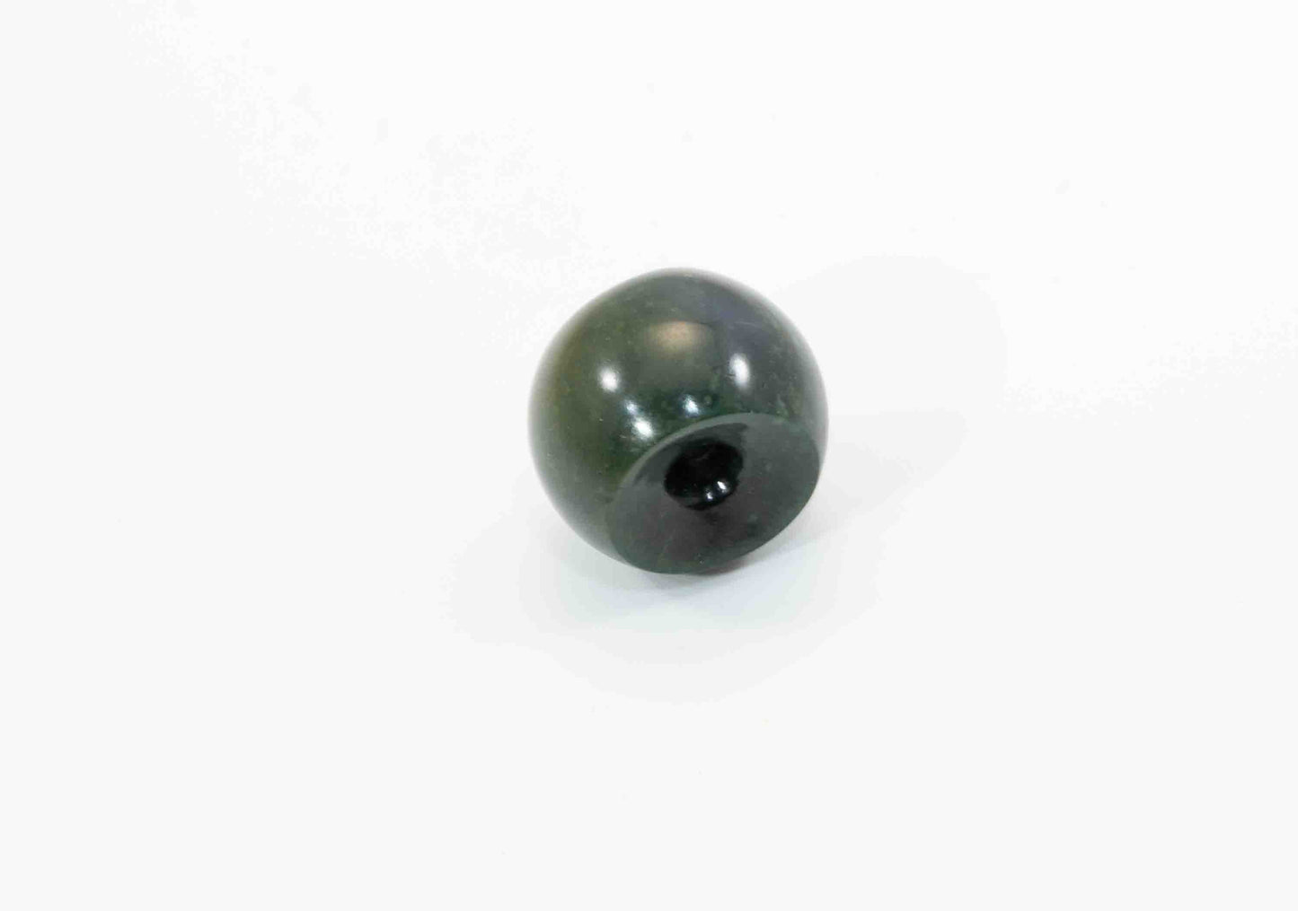 Dark Green Guatemalan Jadeite Rondelle Bead