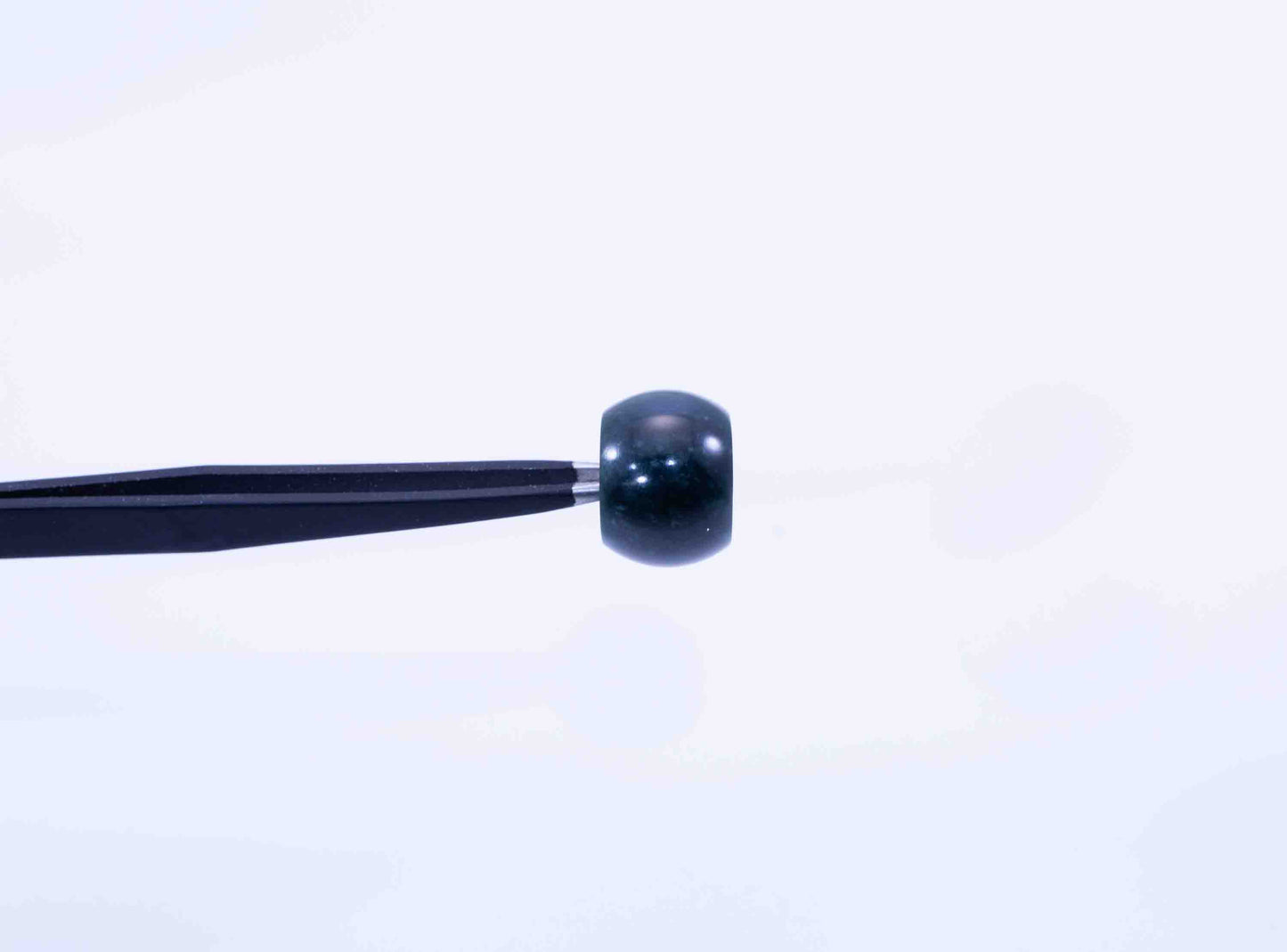 Dark Green Guatemalan Jadeite Rondelle Bead