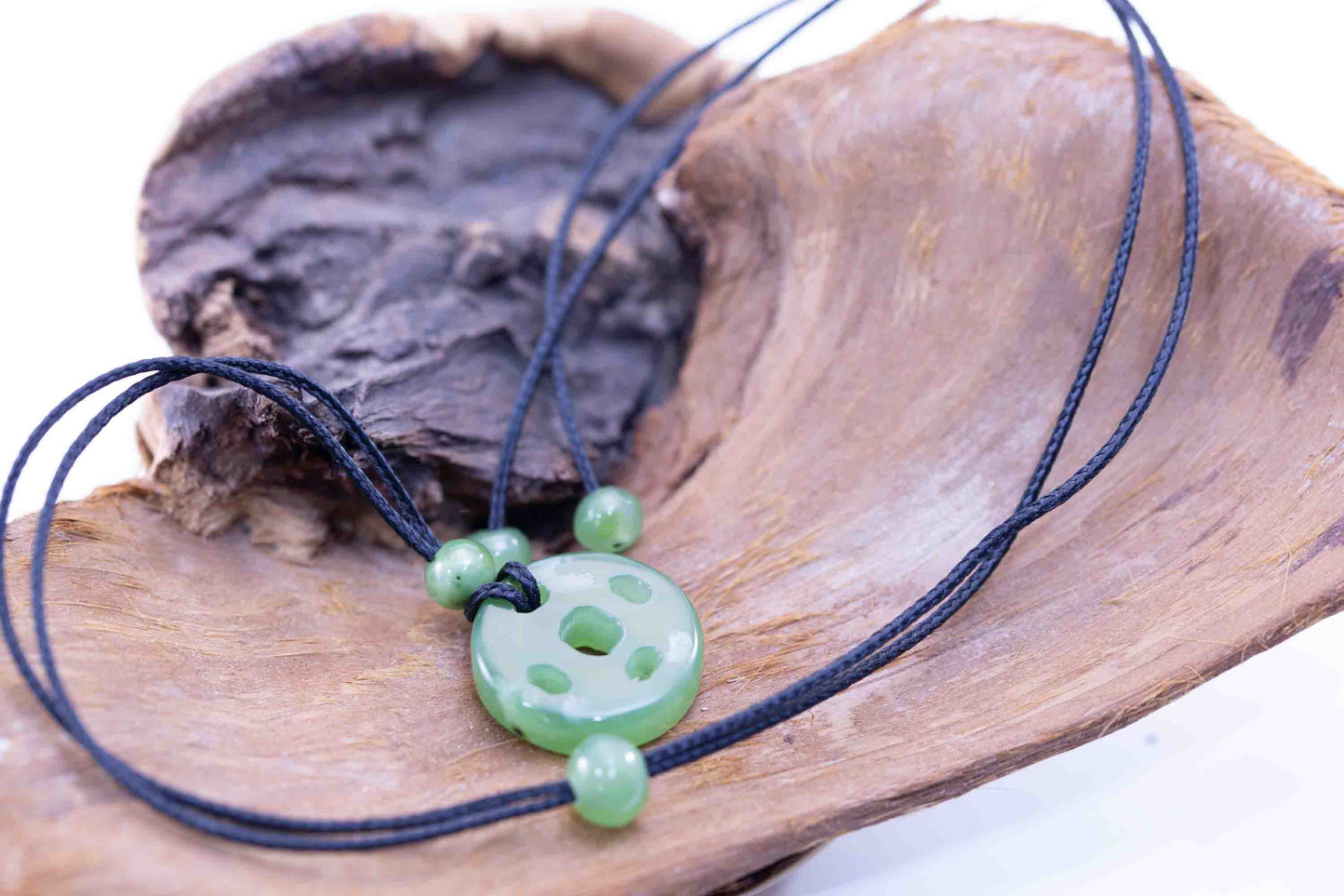 Siberian Green Nephrite Jade Chinese Coin Pendant