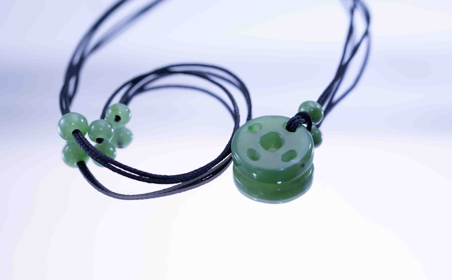 Siberian Green Nephrite Jade Chinese Coin Pendant