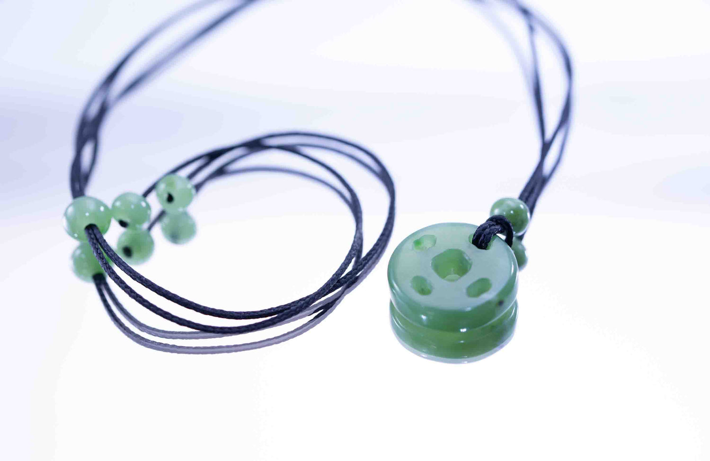 Siberian Green Nephrite Jade Chinese Coin Pendant