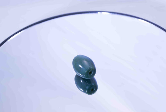 Handmade Washington Nephrite Jade Barrel Bead – Chatoyant Green