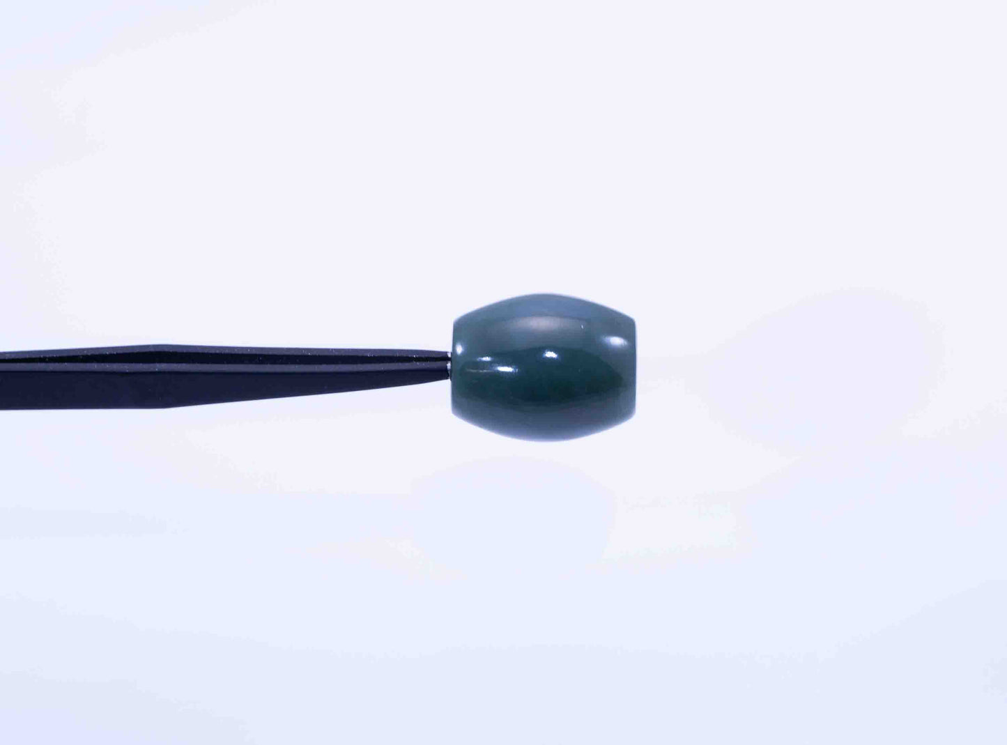 Handmade Washington Nephrite Jade Barrel Bead – Chatoyant Green