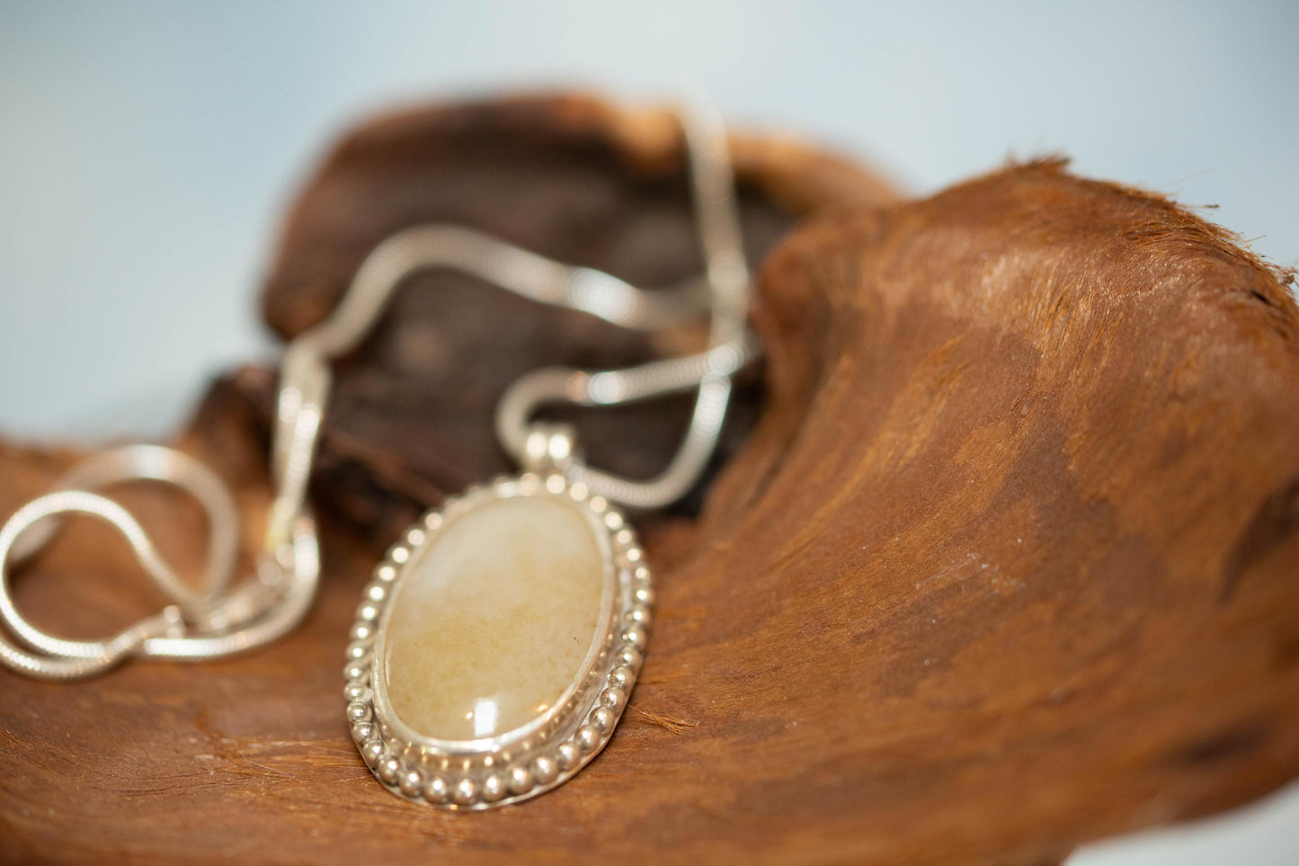 Creamy Jade Cabochon Handcrafted from Siberian Jade (42x25mm)